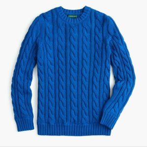 J.CREW Always Cotton Cable Knit Crewneck Sweater